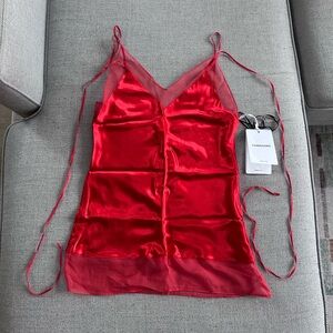 Salvatore Ferragamo Scarlet Red Silk Style Camisole